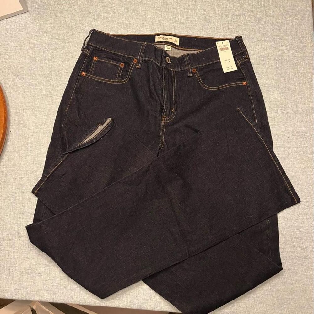 Abercrombie-fitch Women's Black and Navy Jeans